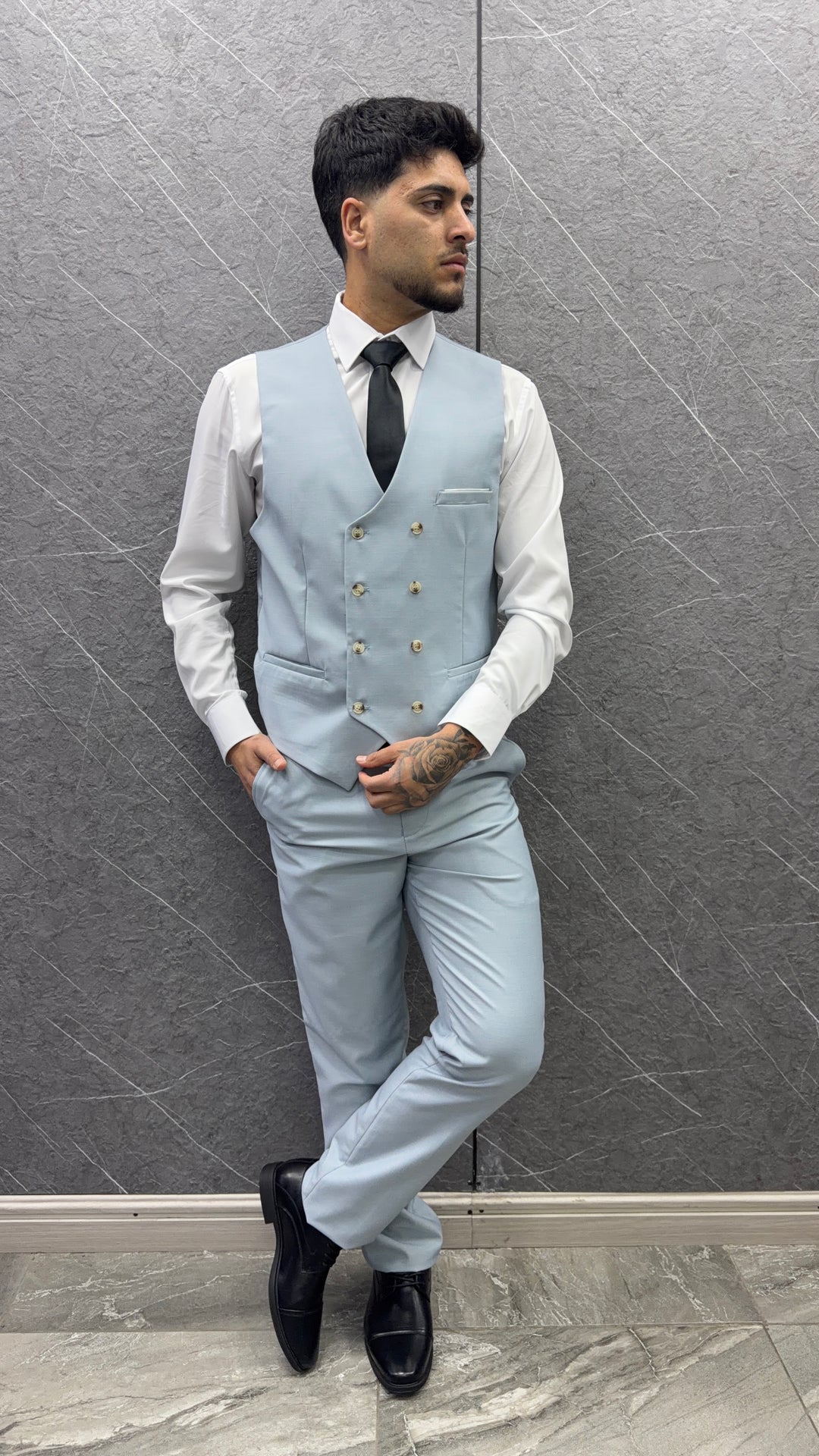 Traje 126 Gris Claro – 3 Piezas