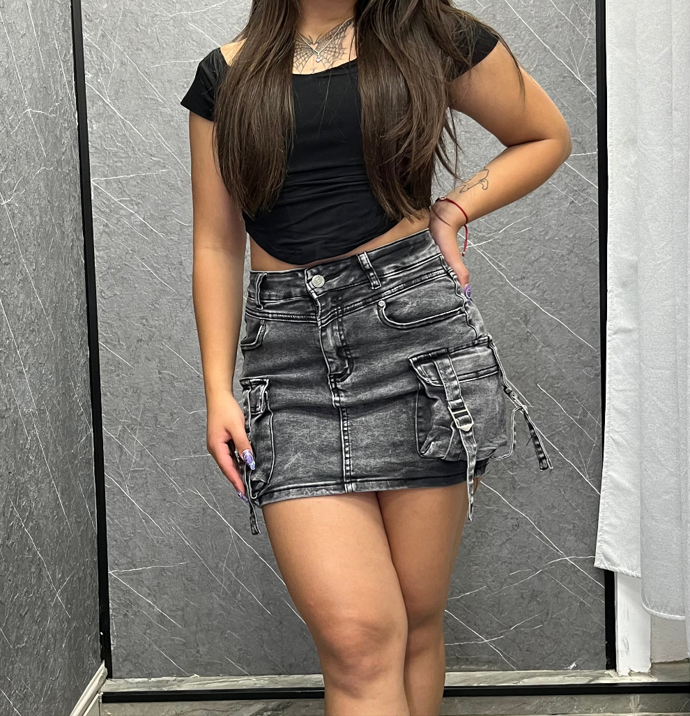 Falda Cargo Gris 056-2 ibstore