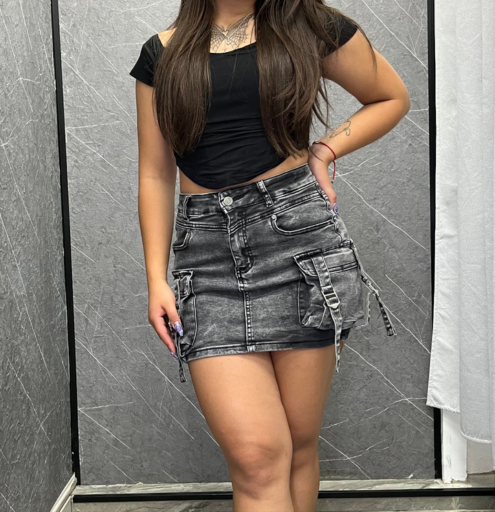 Falda Cargo Gris 056-2 ibstore