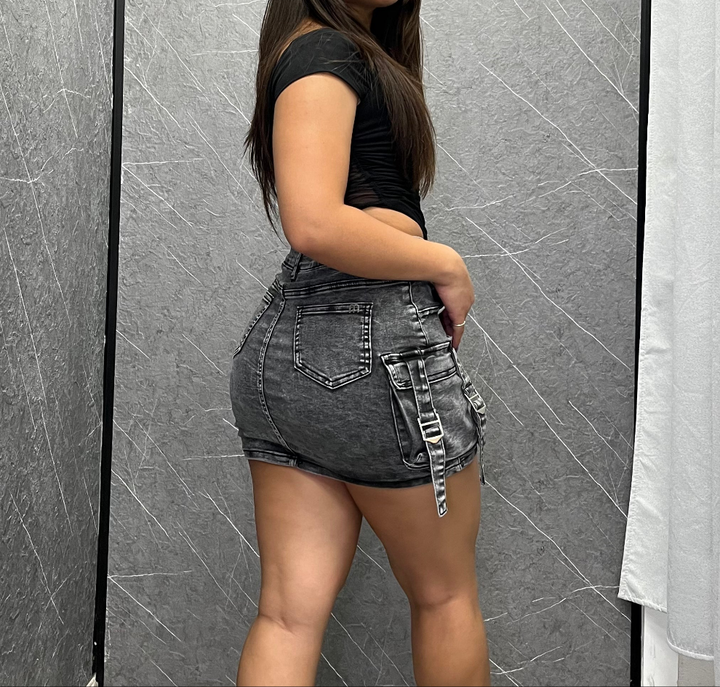 Falda Cargo Gris 056-2 ibstore