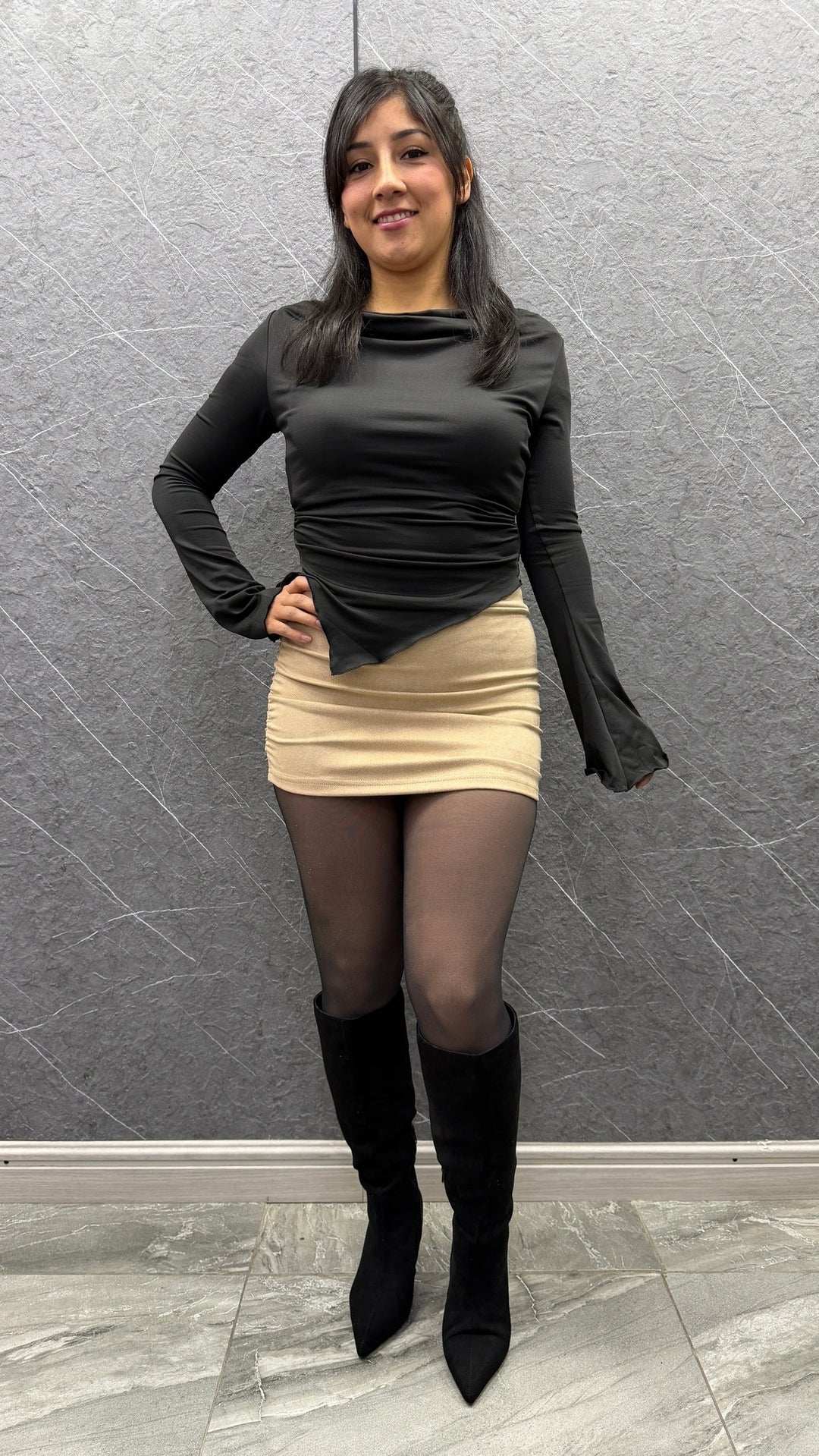 Falda Gamuza Lua beige ibstore