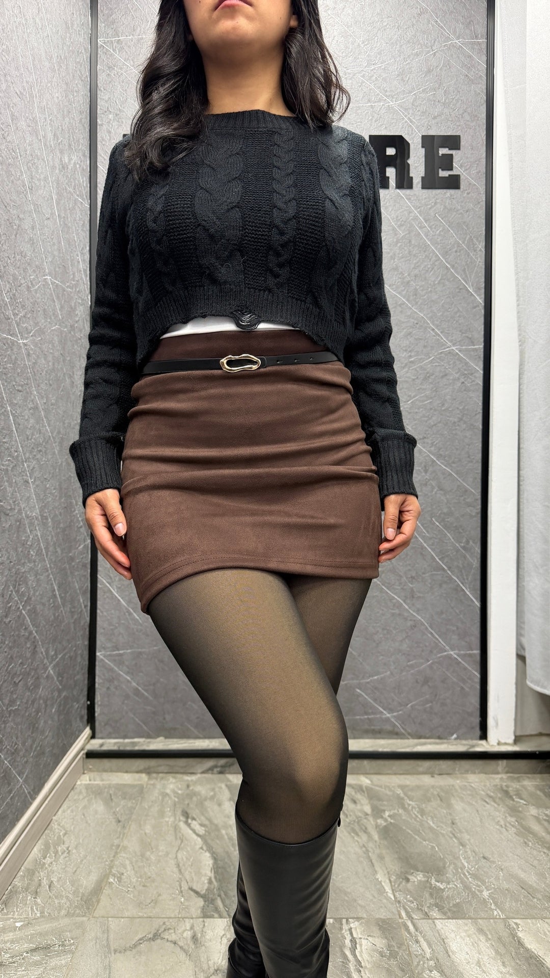 Falda Gamuza sin short ibstore