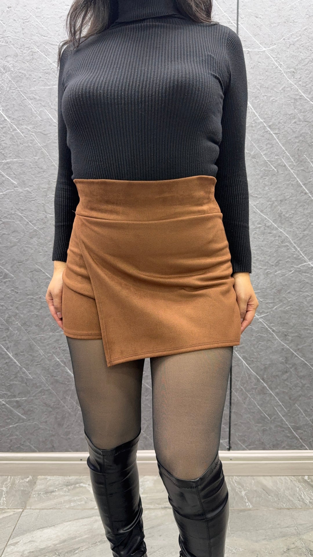 Falda Liss Café Oscuro mujer