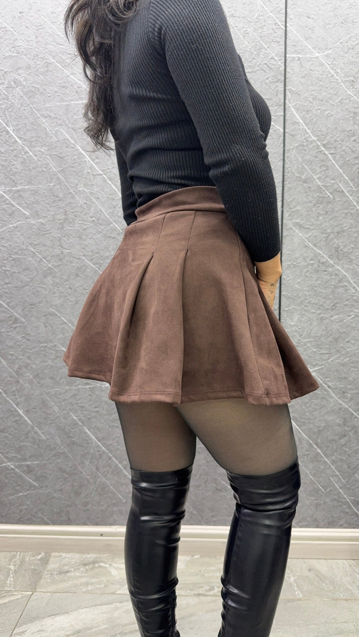 Falda short tableada Samy C