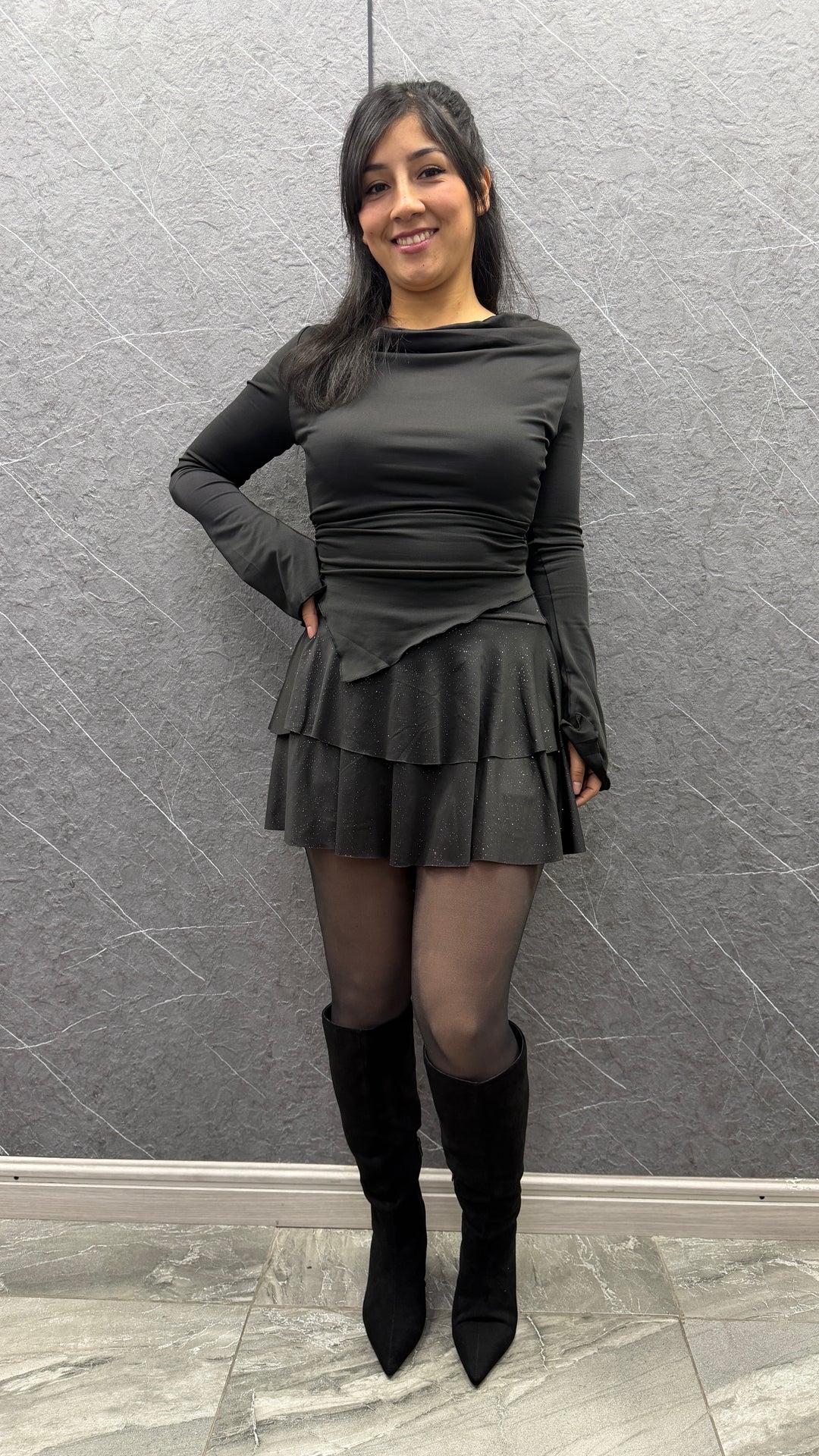 Falda vuelos brillante ibstore