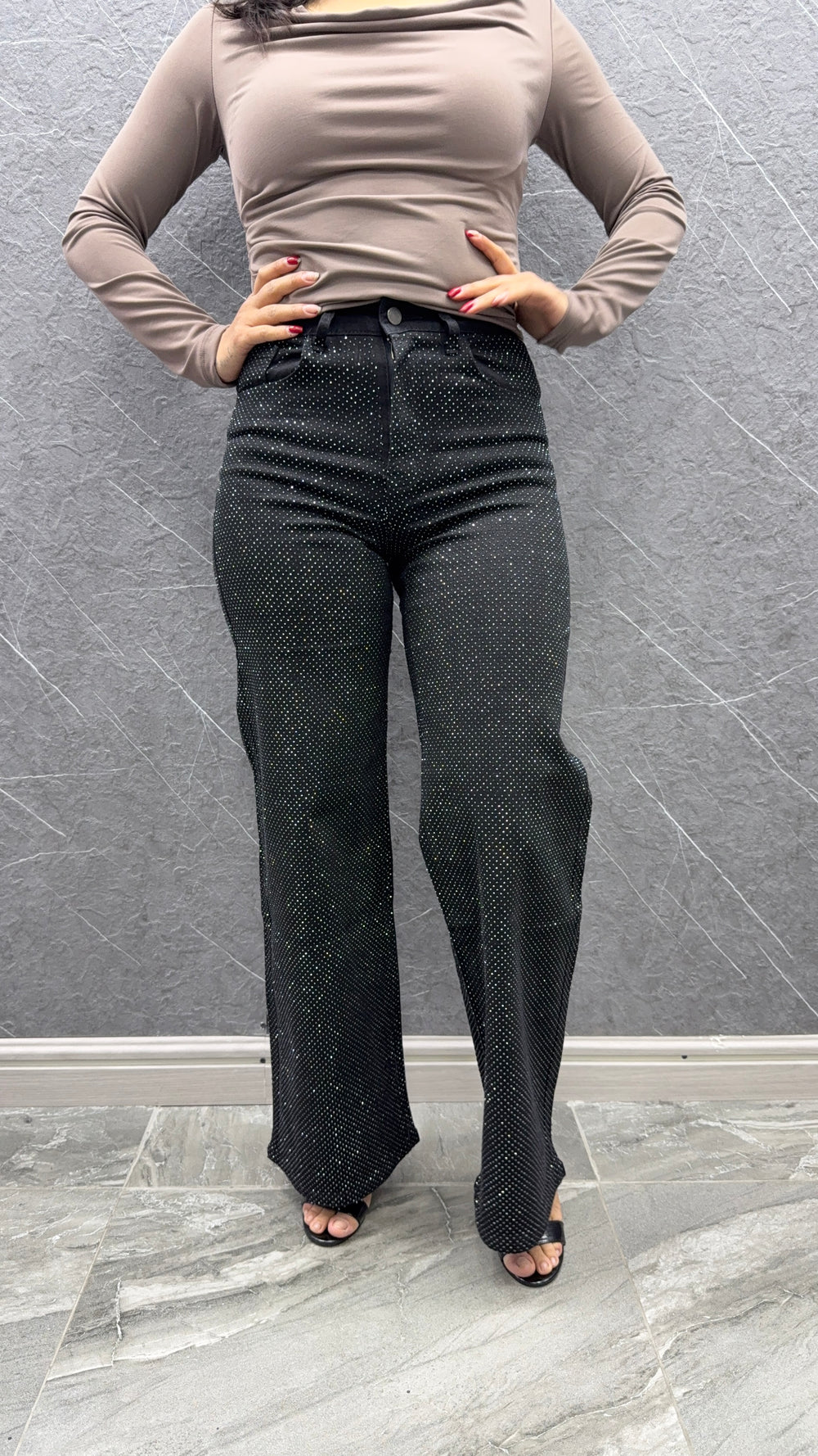Jeans Brillantina negro ibstore