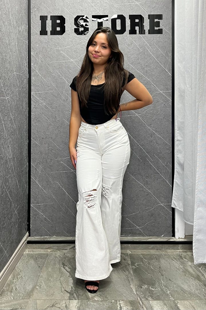 Jeans Flare White 09-3 ibstore