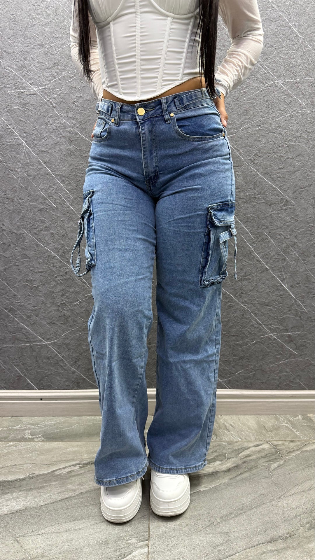Jeans wide leg cargo 082-1 ibstore