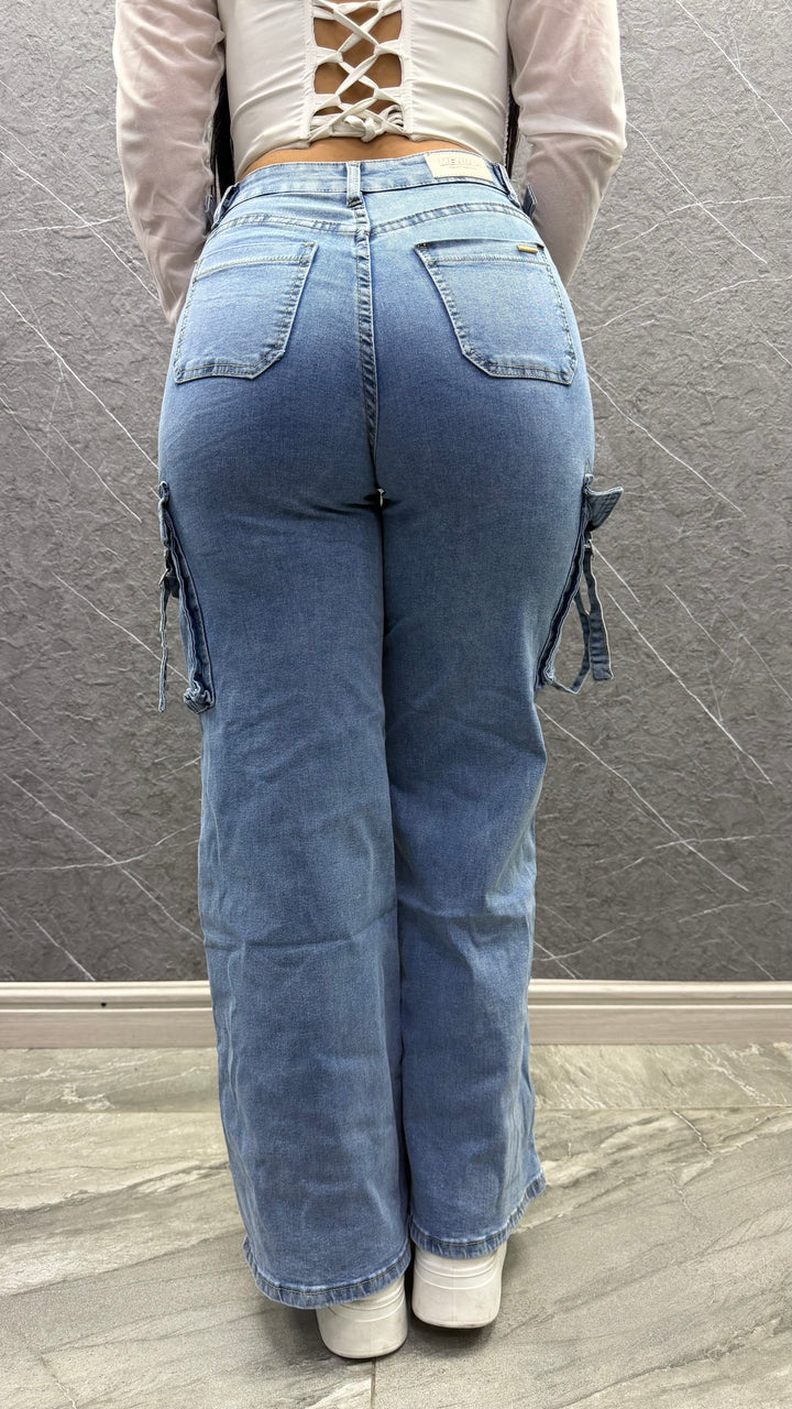 Jeans wide leg cargo 082-1 ibstore