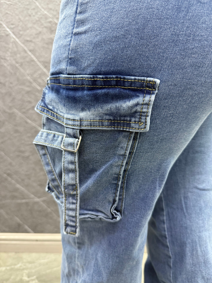 Jeans wide leg cargo 082-1 ibstore