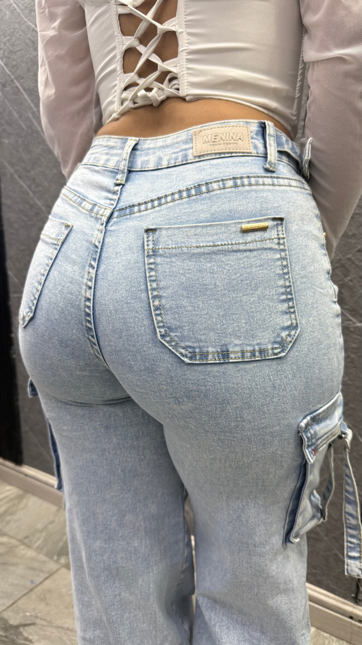 Jeans wide leg cargo 082 ibstore