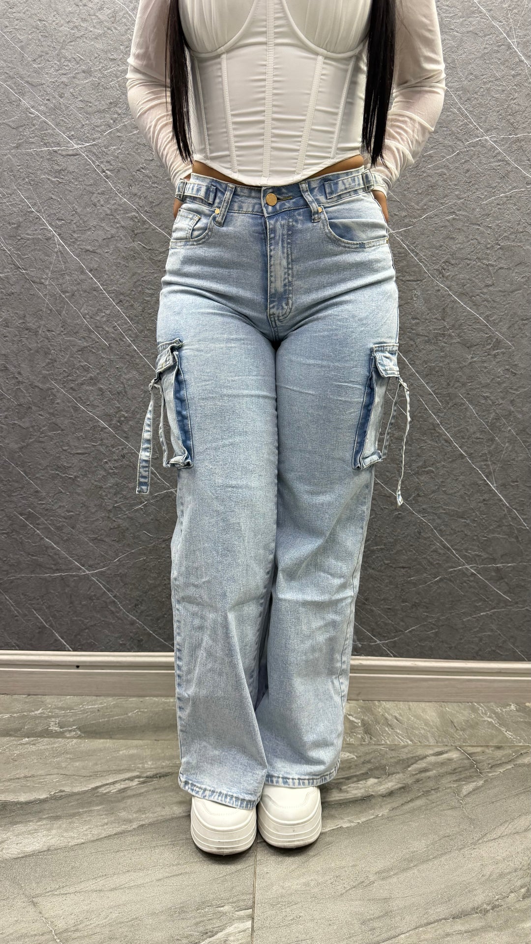 Jeans wide leg cargo 082 ibstore
