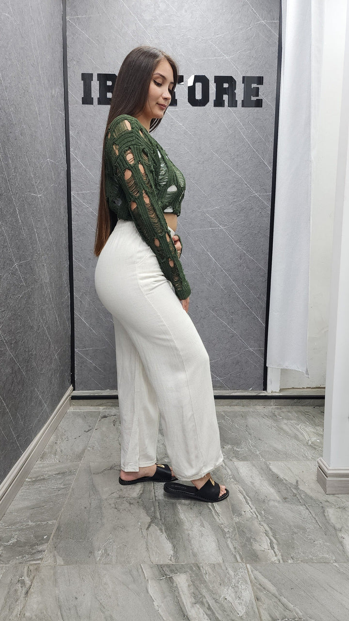 Malla calada Charlotte verde ibstore