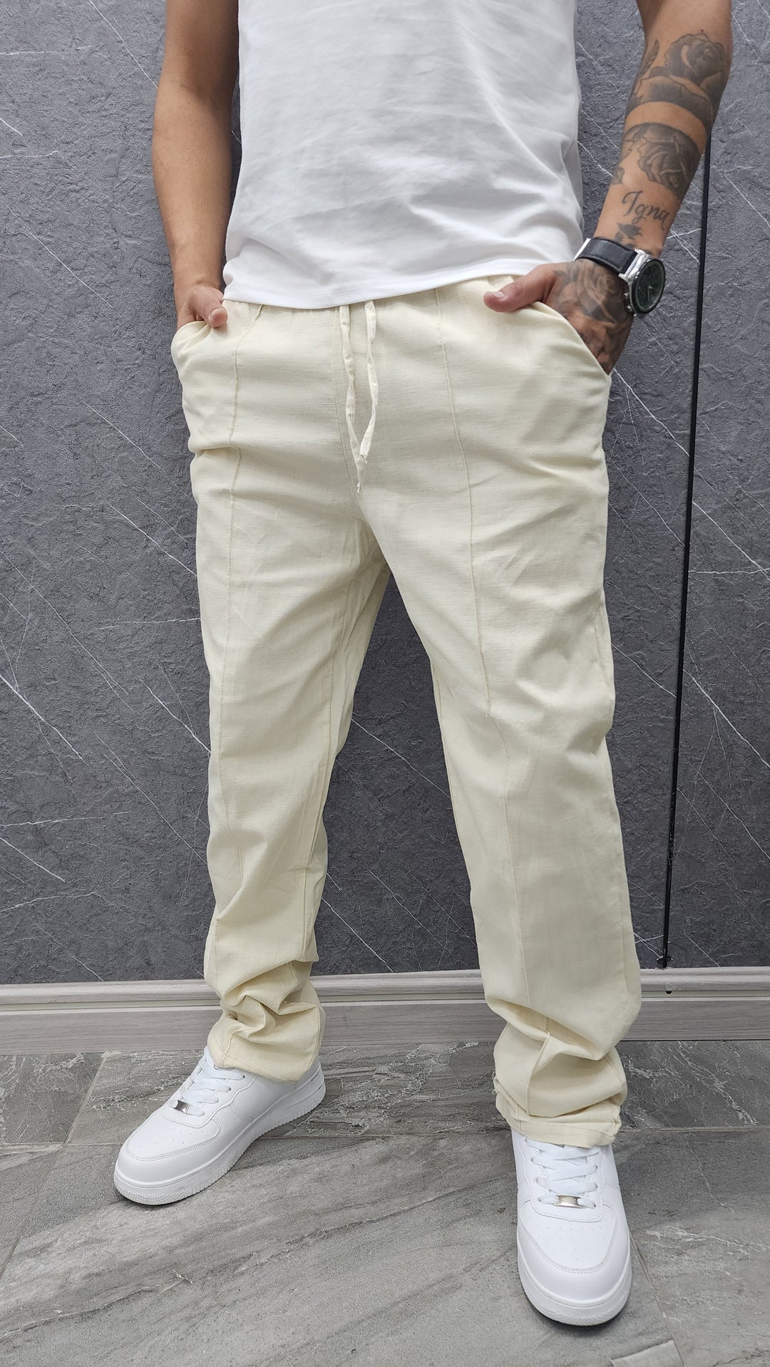 Pantalón Lino Habana Beige ibstore