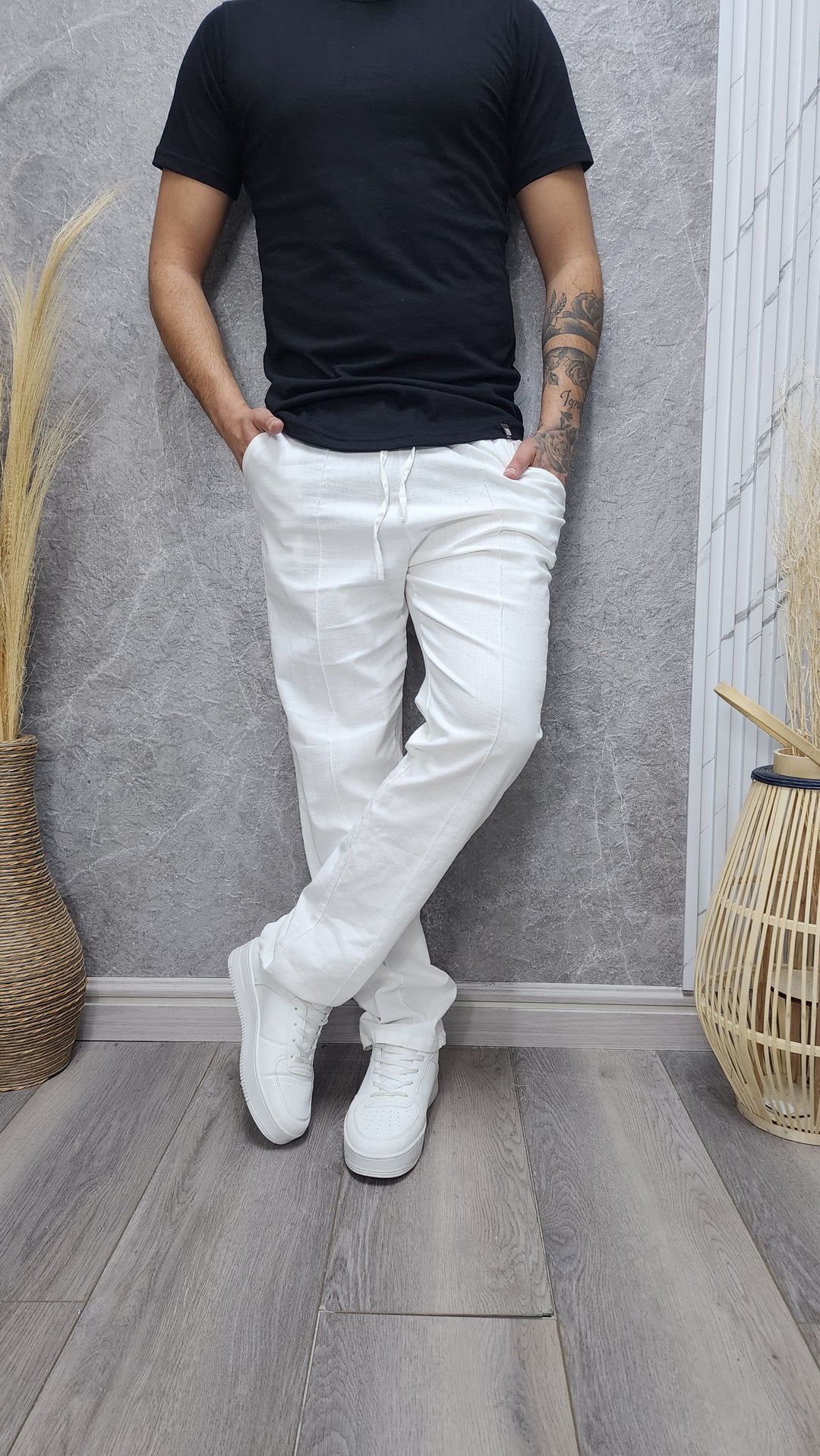 Pantalón Lino Habana Blanco ibstore