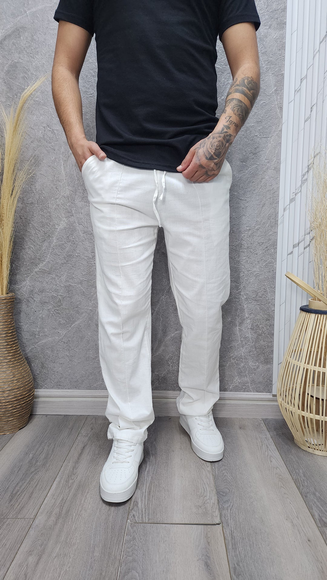 Pantalón Lino Habana Blanco ibstore