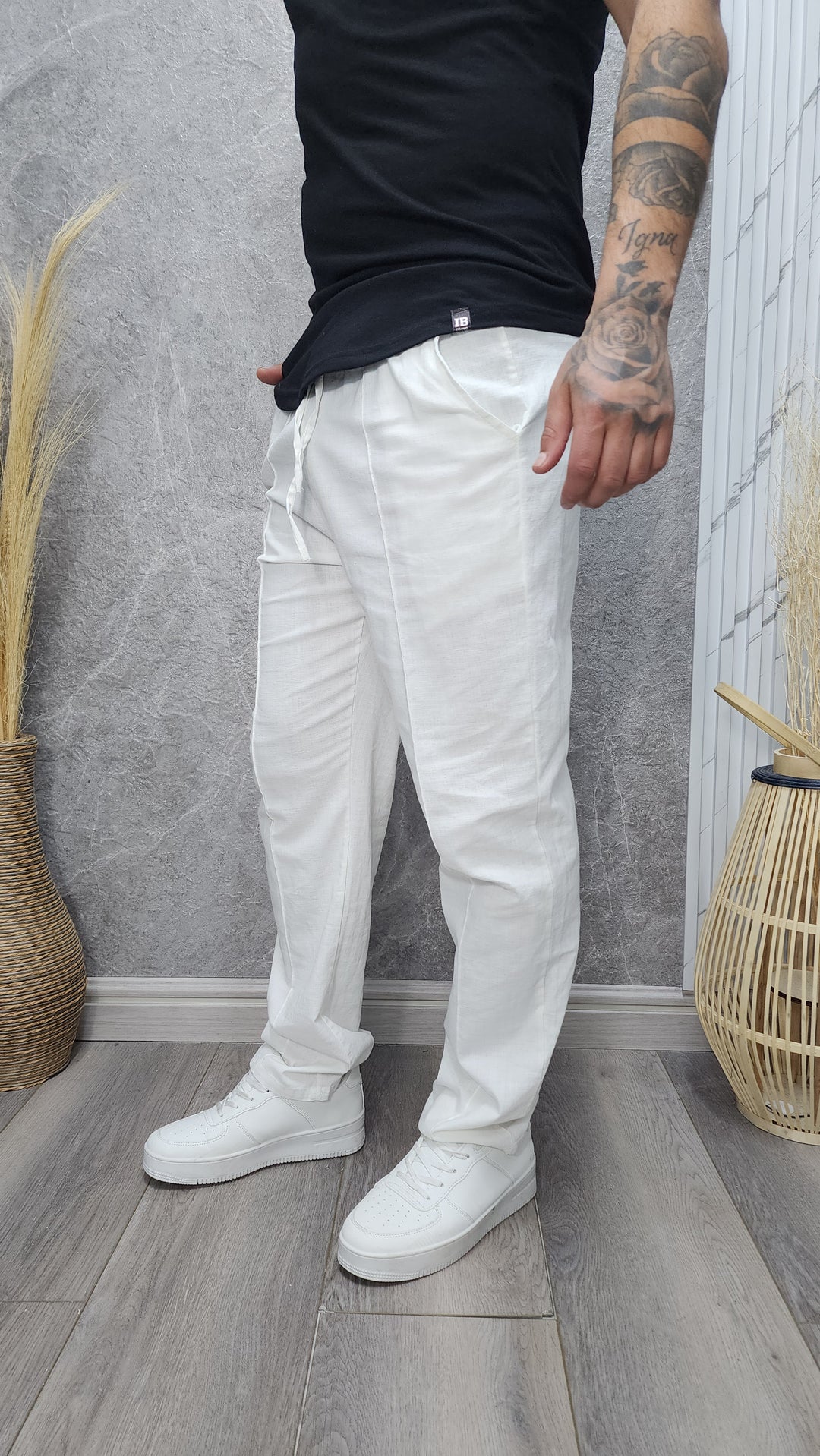 Pantalón Lino Habana Blanco ibstore