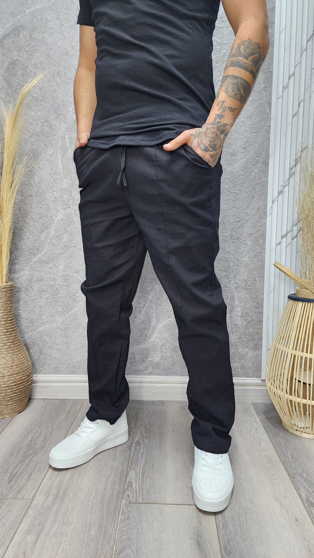 Pantalón Lino Habana Negro ibstore