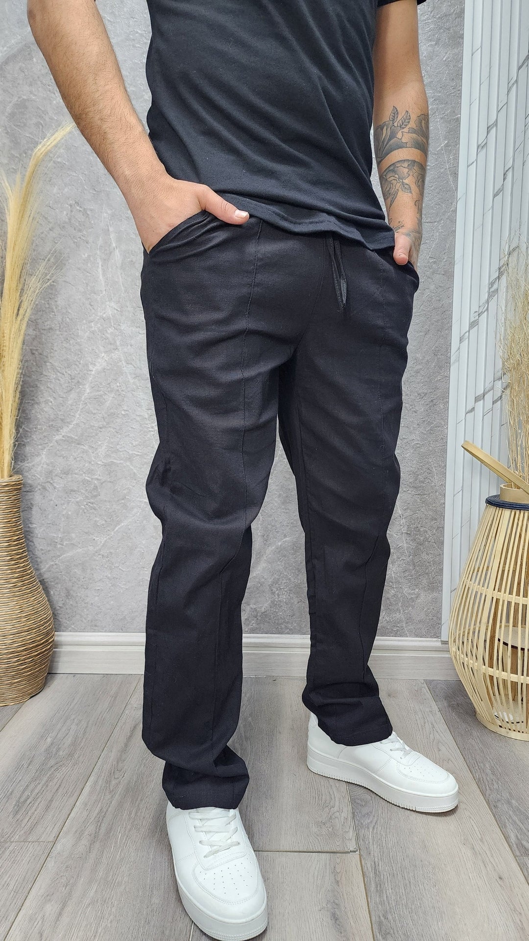 Pantalón Lino Habana Negro ibstore