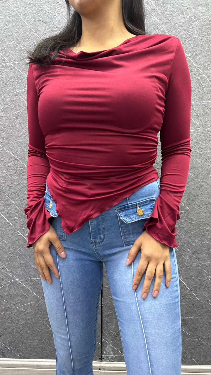 Polera en punta Burdeo ibstore