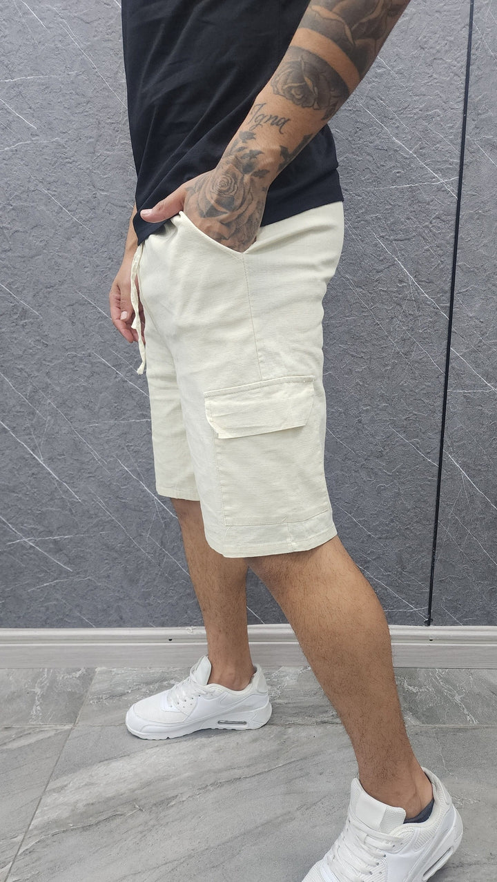 Short Cargo Lino Beige ibstore