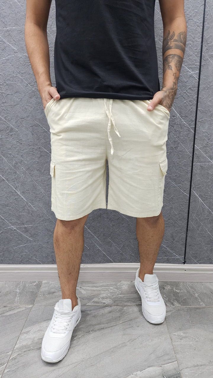 Short Cargo Lino Beige ibstore