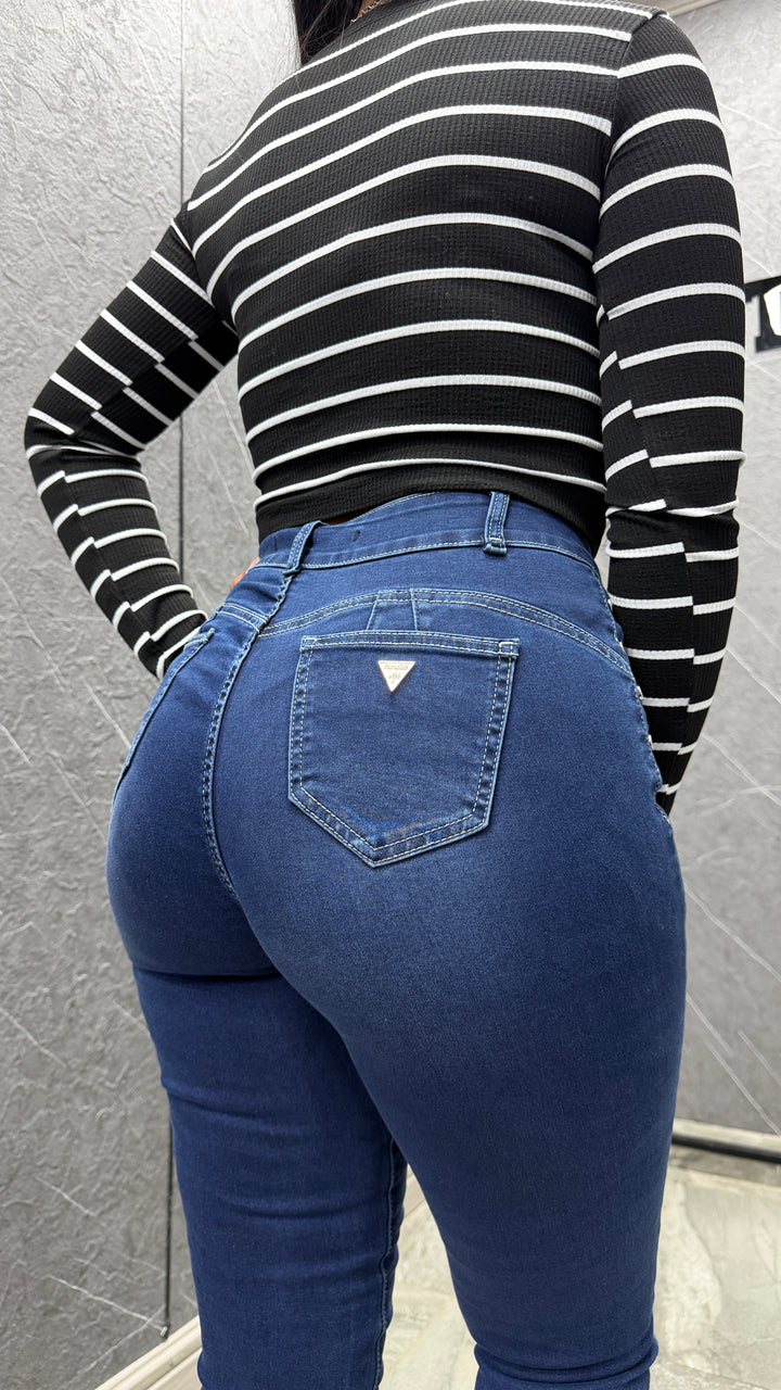 Skinny Azul Botones 2045 ibstore