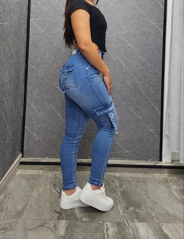 Skinny Cargo Azul 076-1 ibstore