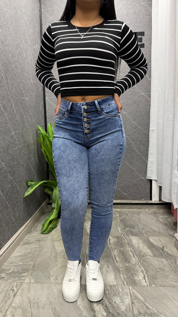 Skinny Celeste Botones 2096 ibstore