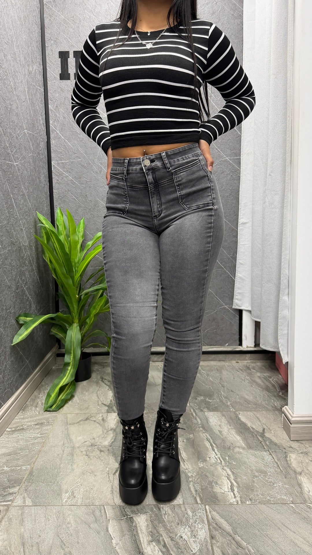 Skinny Gris Bolsillos 1916 ibstore