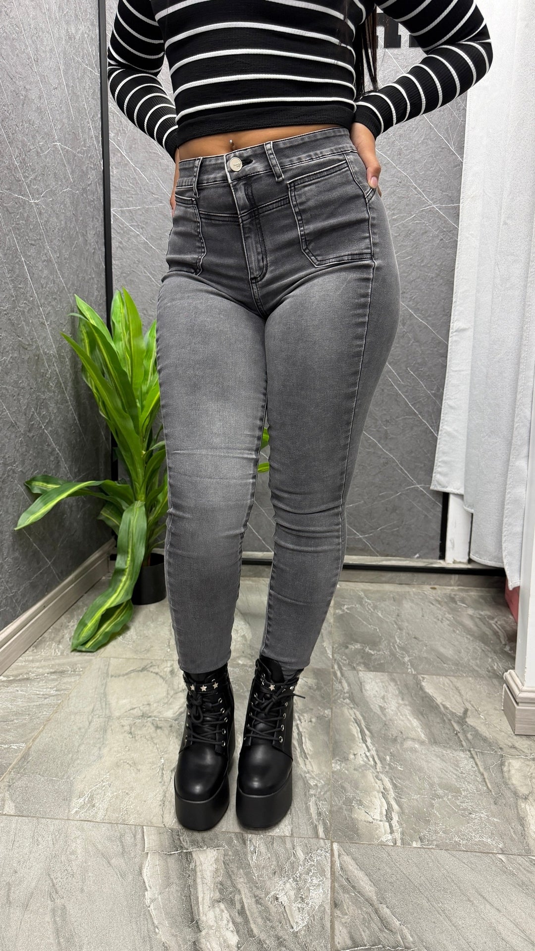 Skinny Gris Bolsillos 1916 ibstore