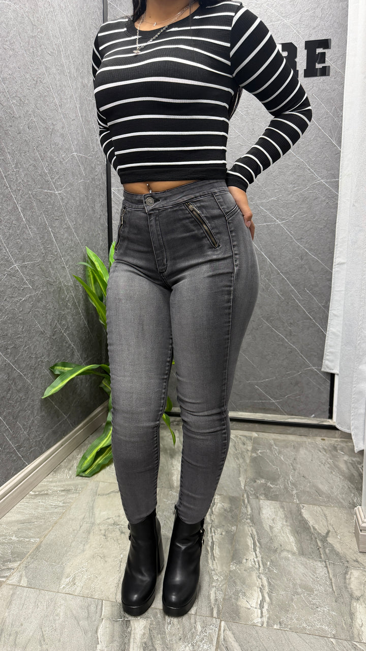 Skinny Gris Cierre Vertical ibstore