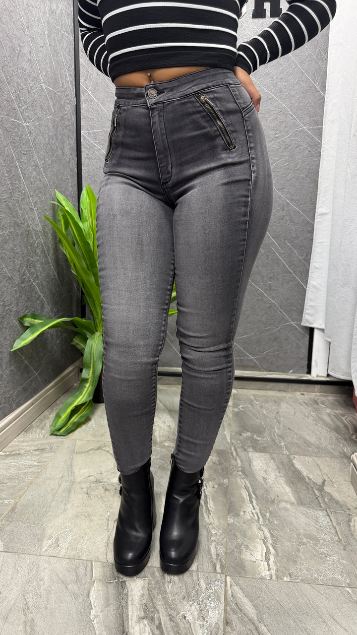 Skinny Gris Cierre Vertical ibstore