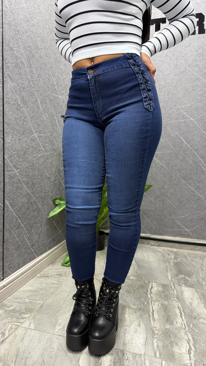 Skinny Trenzado Azul 2038 ibstore