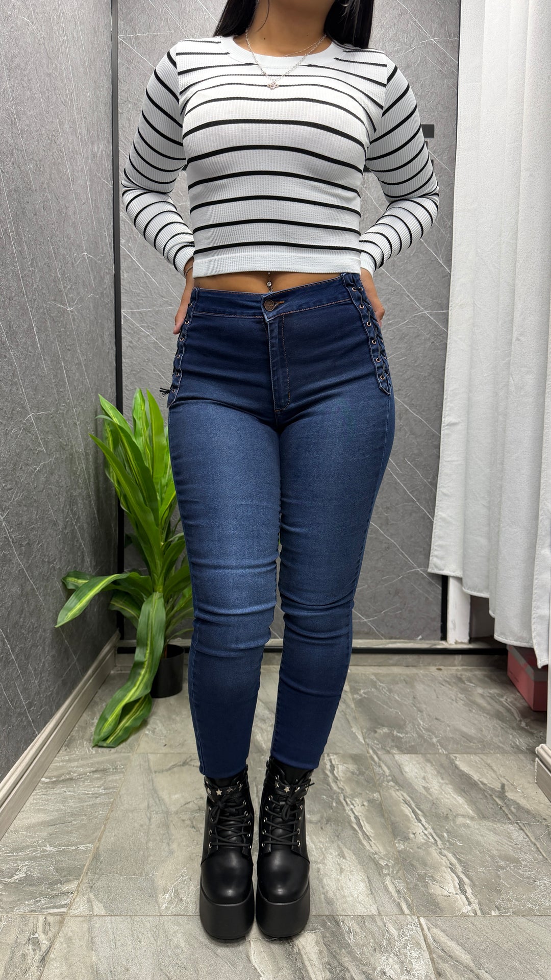 Skinny Trenzado Azul 2038 ibstore