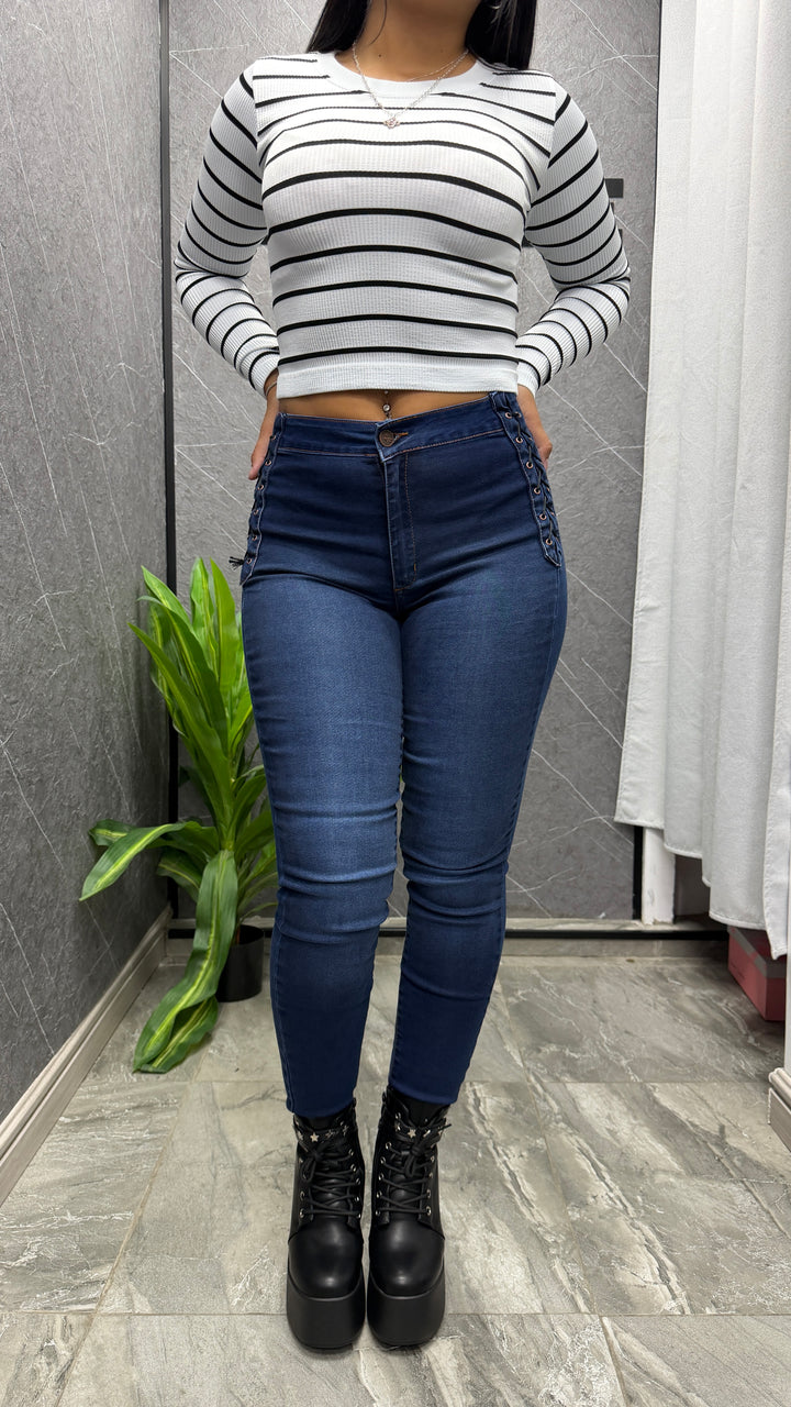 Skinny Trenzado Azul 2038 ibstore