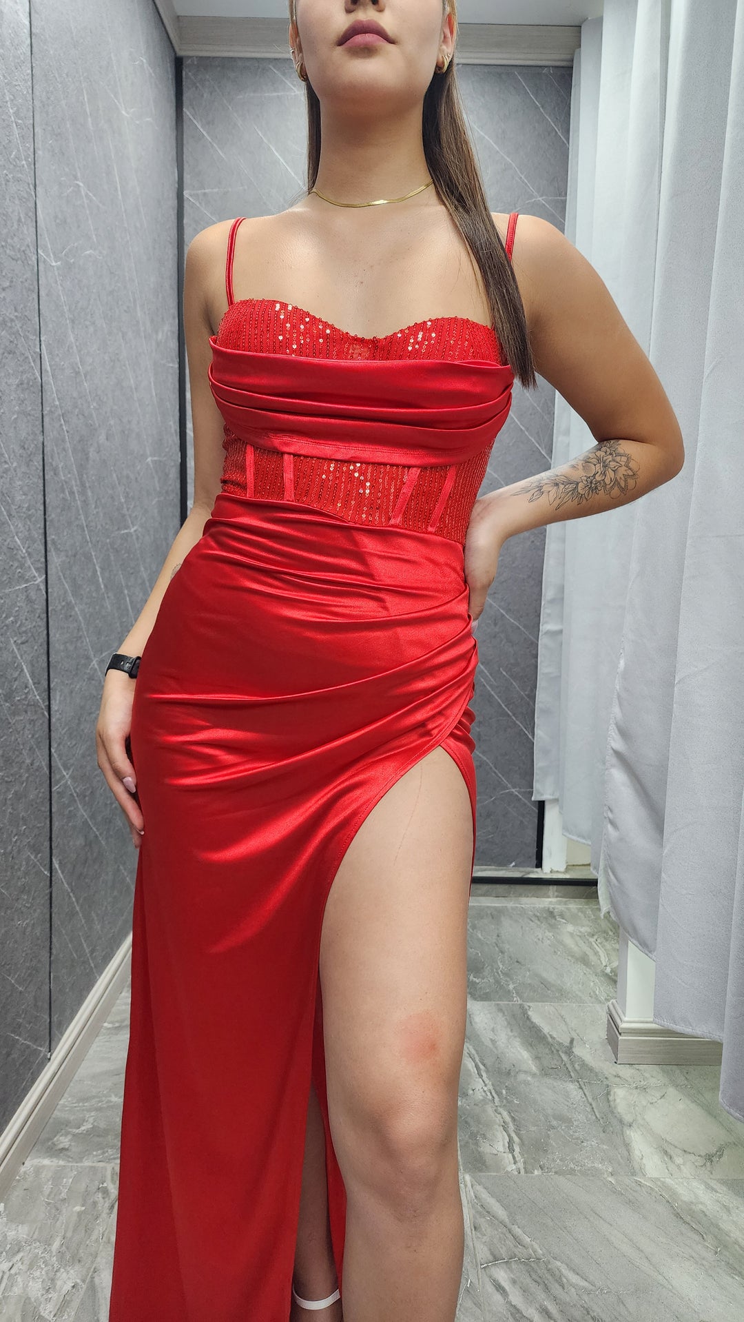 Vestido de Gala Euforia rojo ibstore