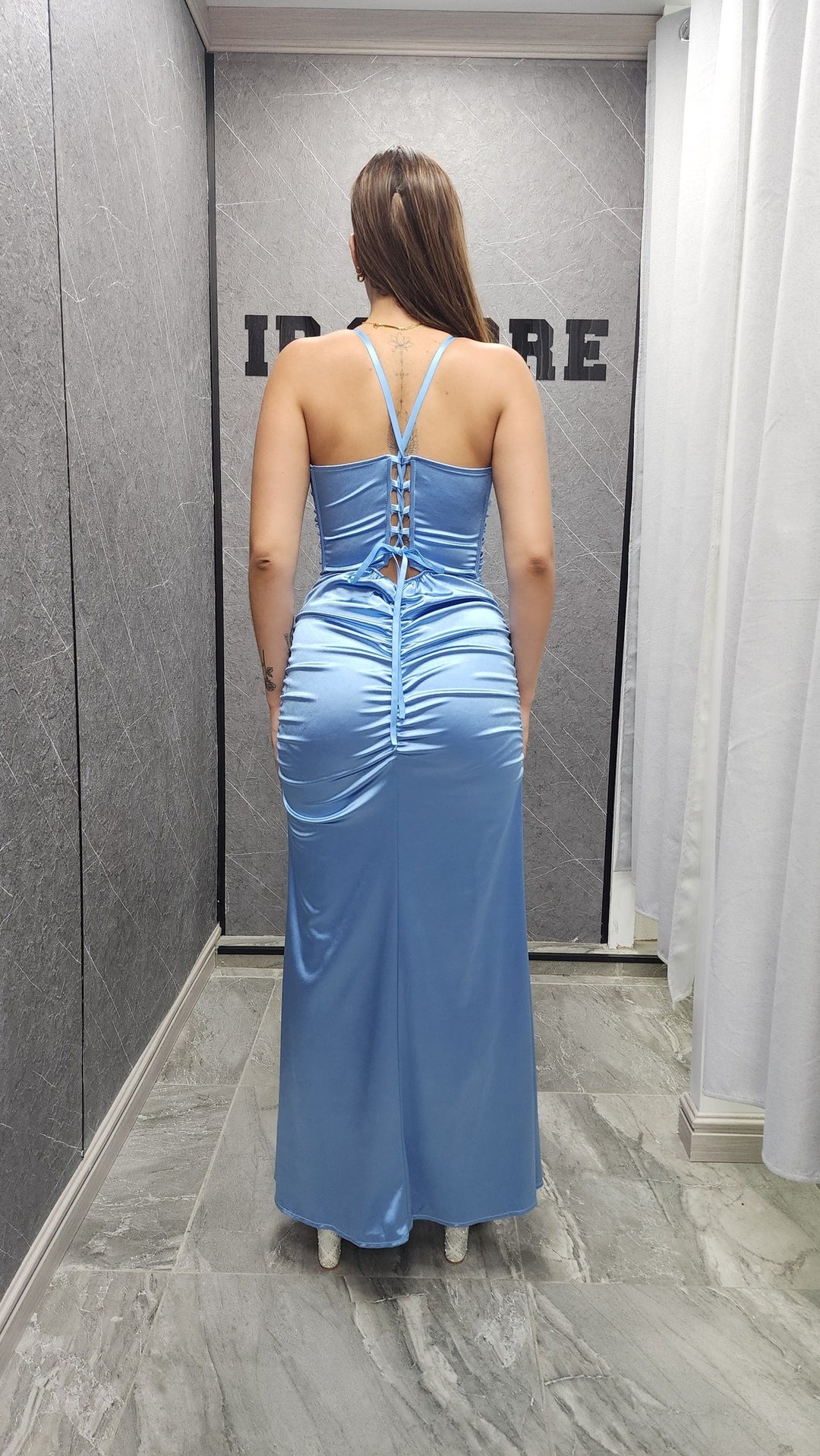 Vestido de gala Zafiro celeste ibstore