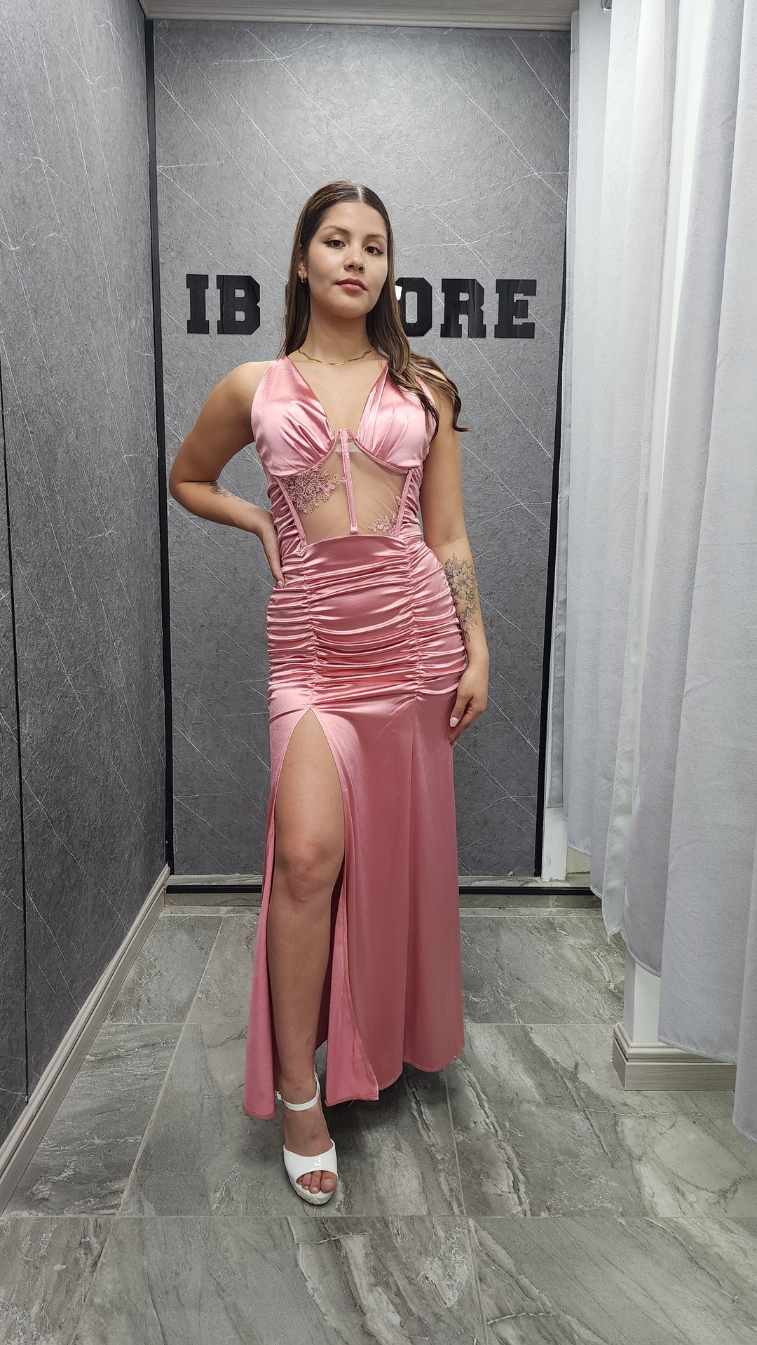 Vestido de gala Zafiro rosado ibstore