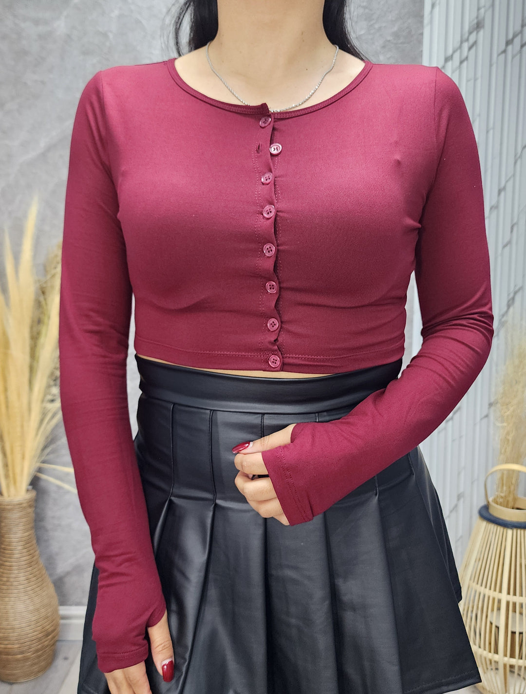 Polera Iris burdeo - Standar - ibstore