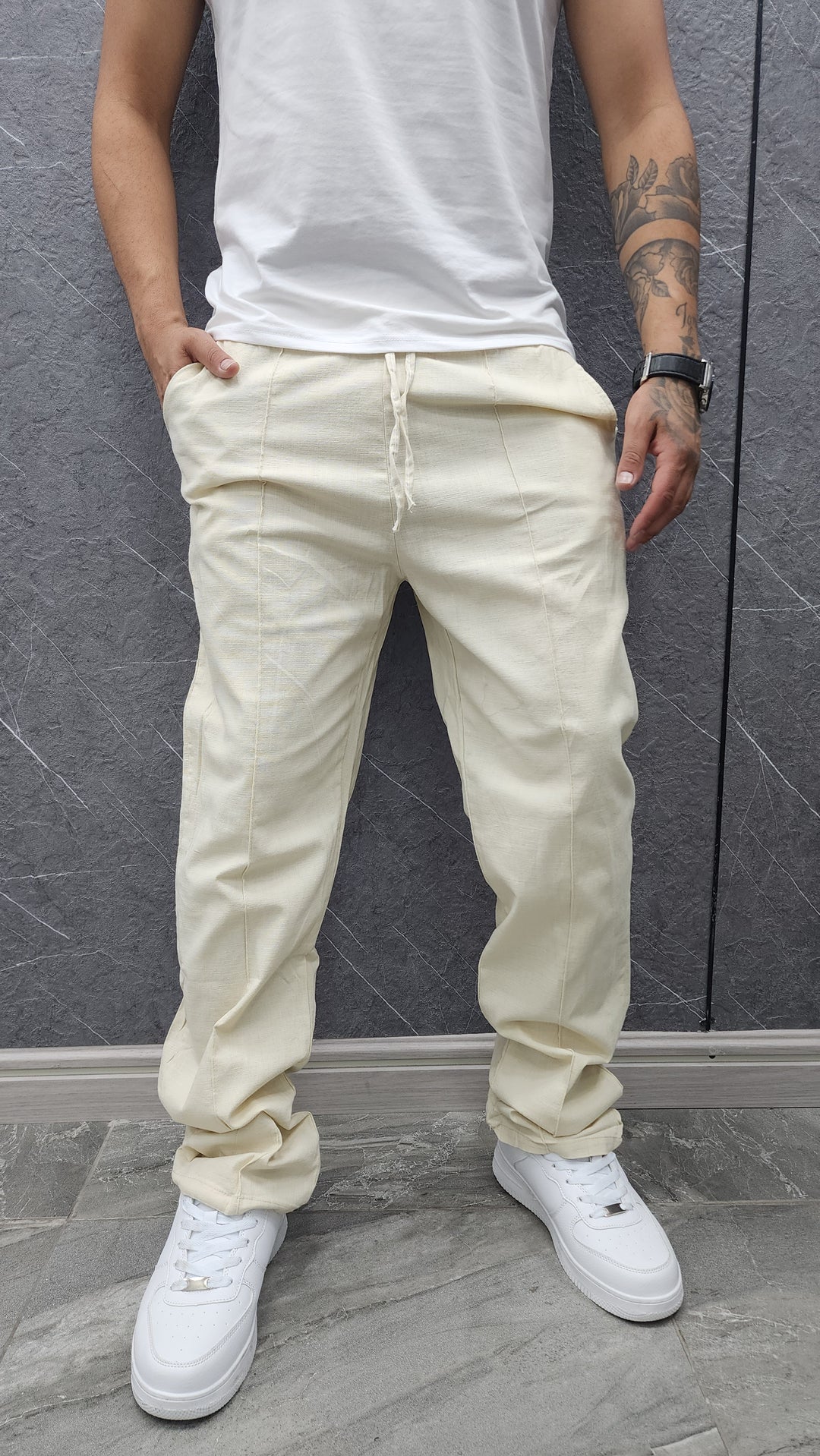 Pantalón Lino Habana Beige