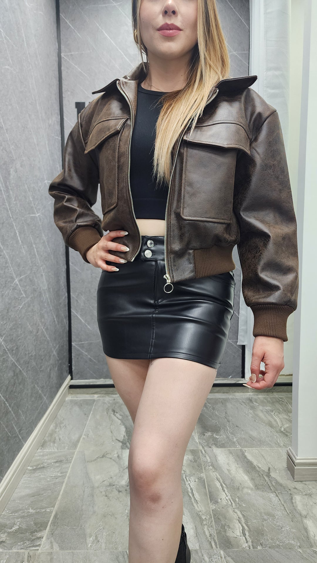 Chaqueta eco cuero Dakota C