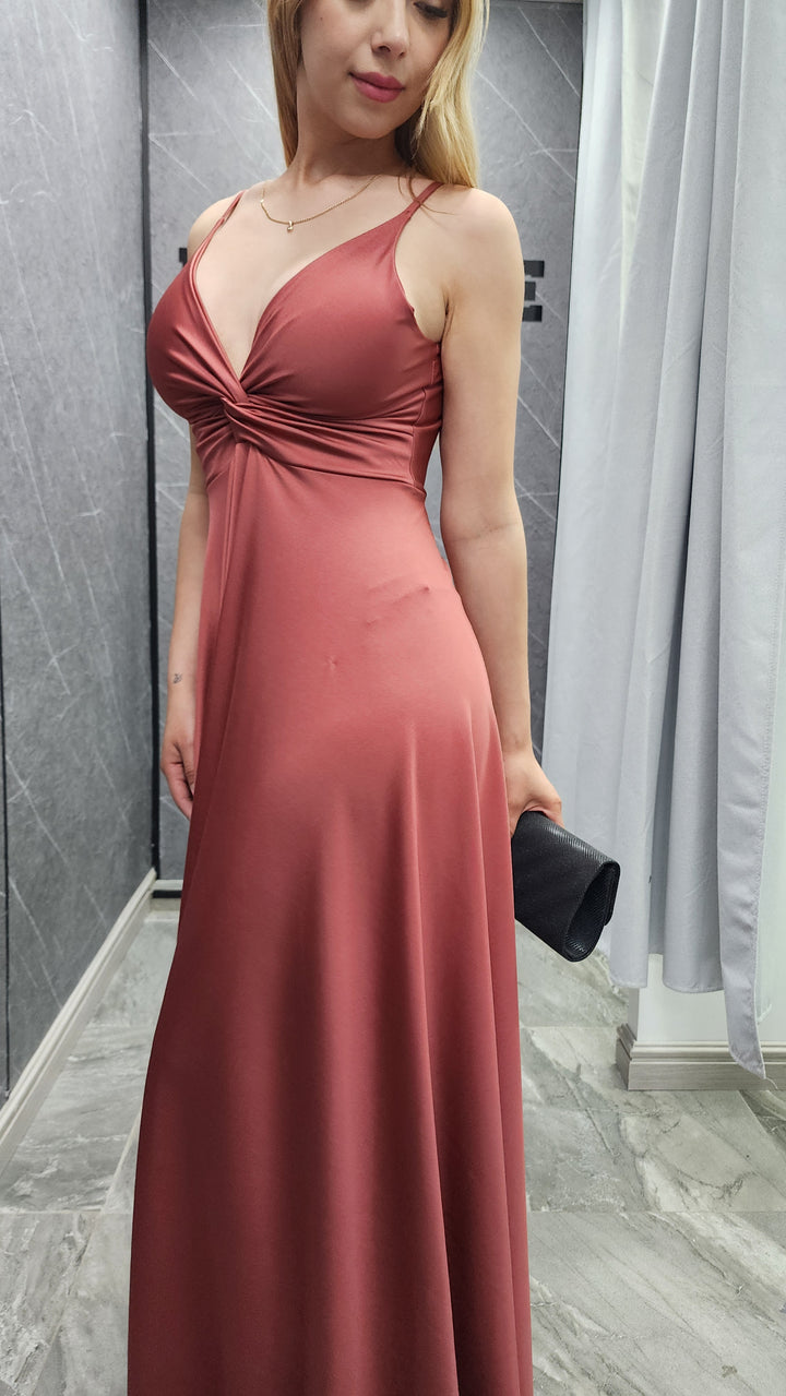 Vestido Giulia terracota