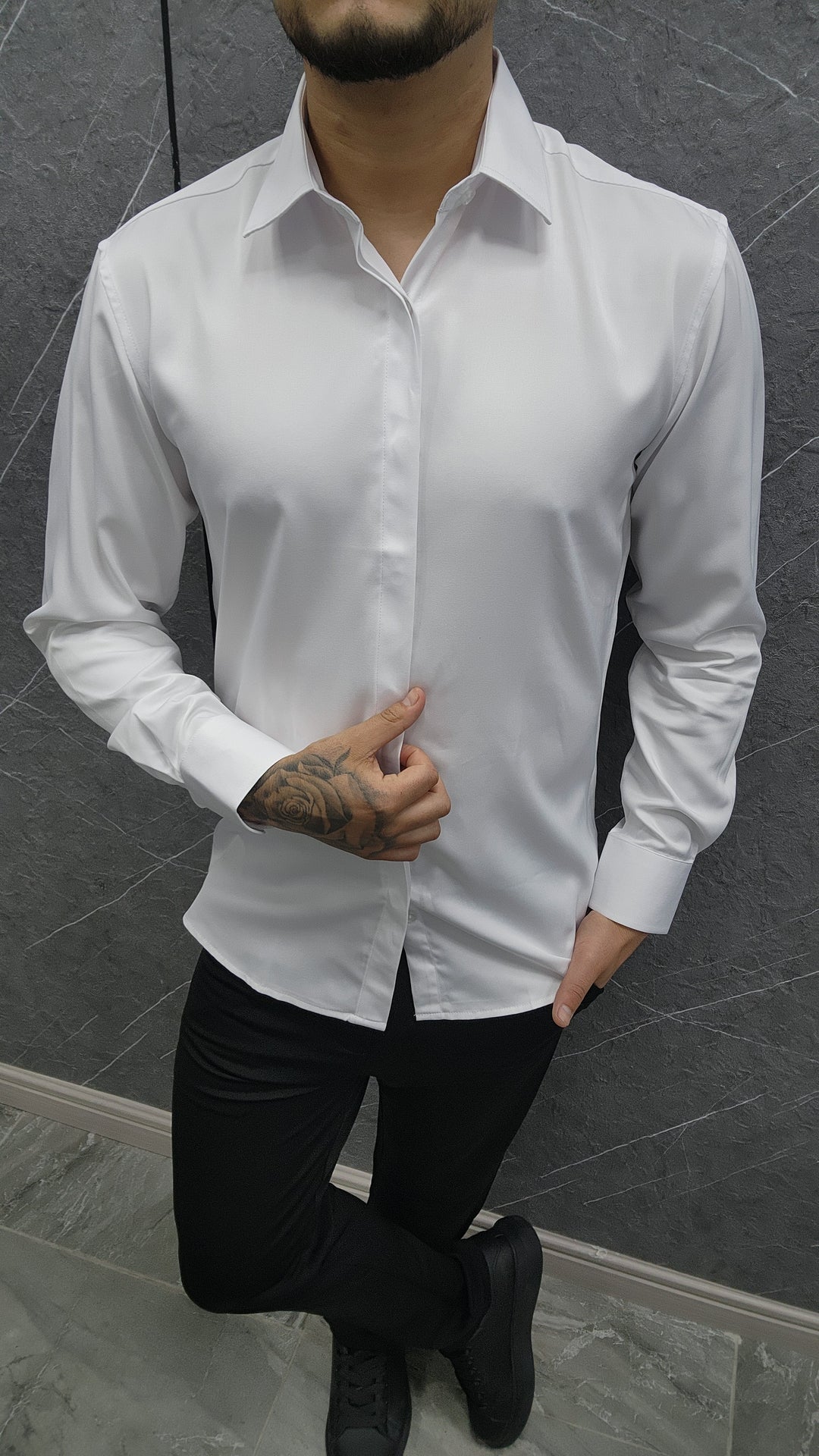 Camisa Satín Blanca