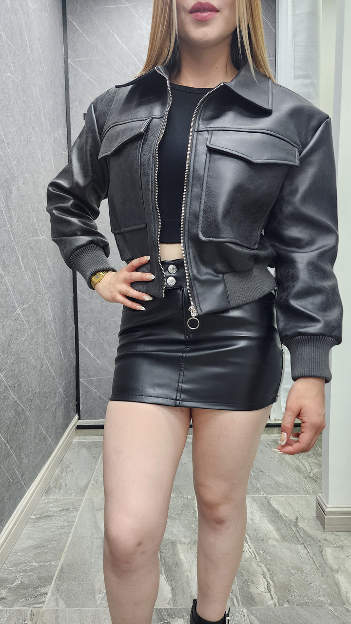 Chaqueta eco cuero Dakota N