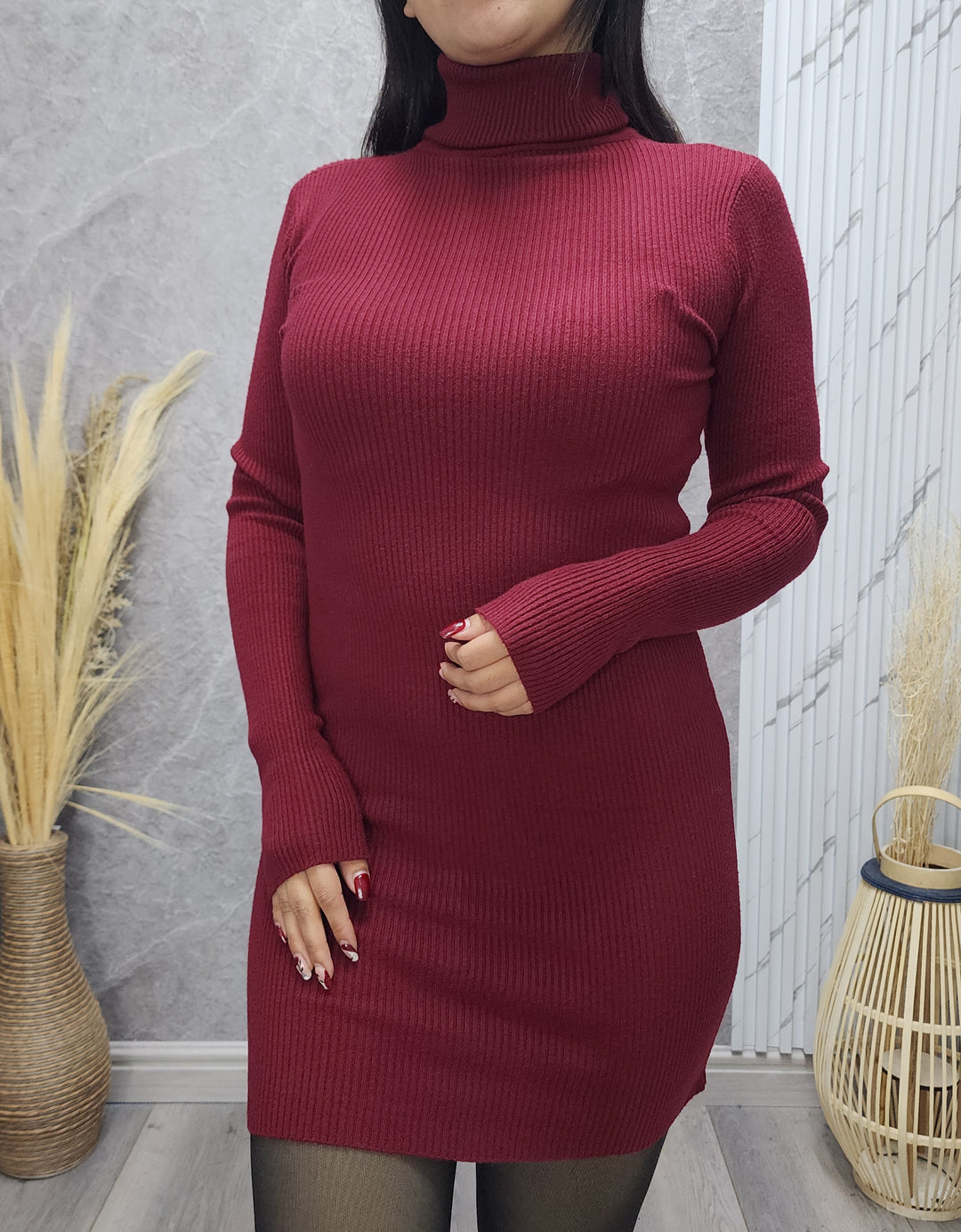Vestido agustina burdeo - Standar - ibstore