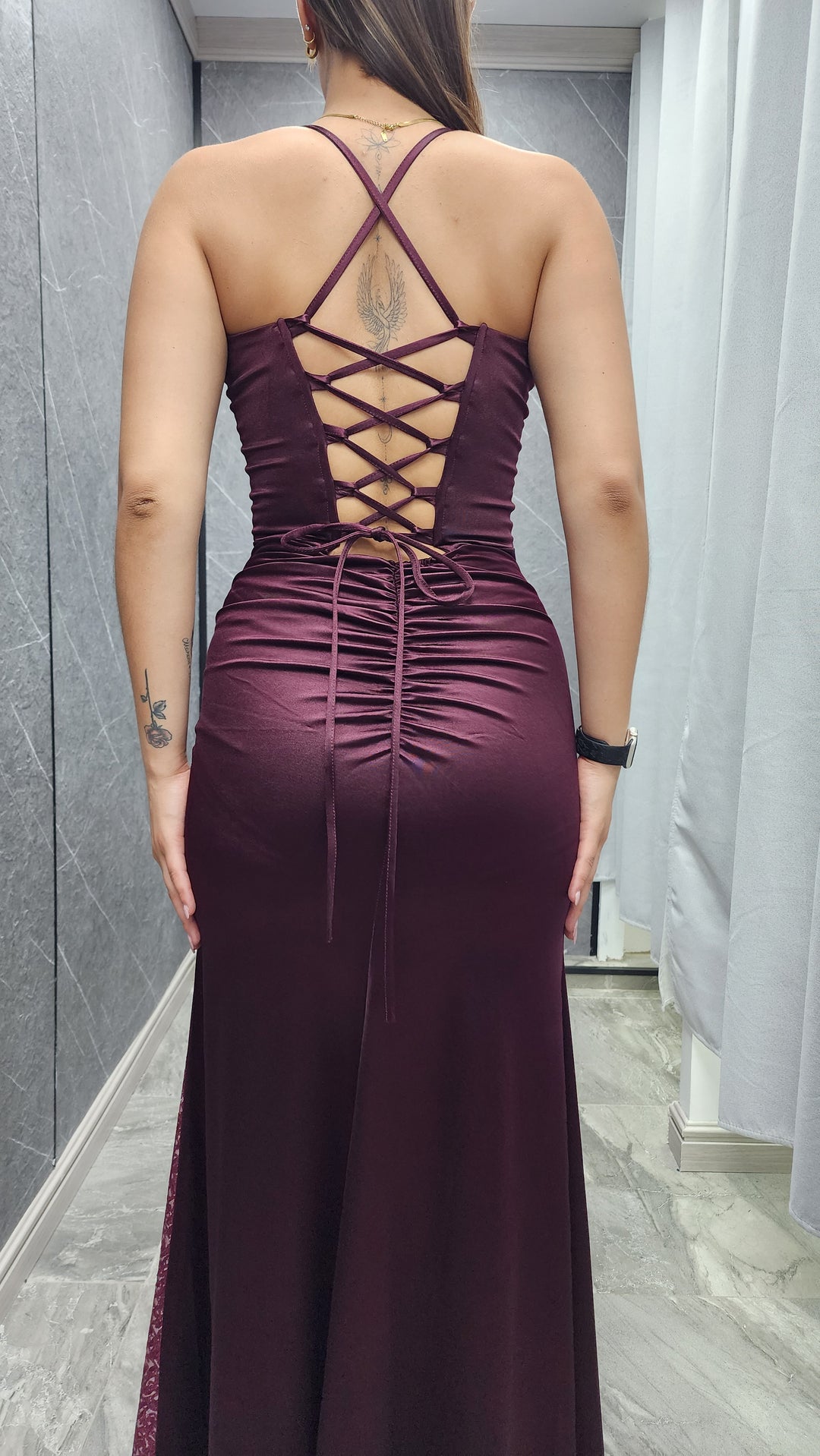 Vestido de Gala Lluvia vino