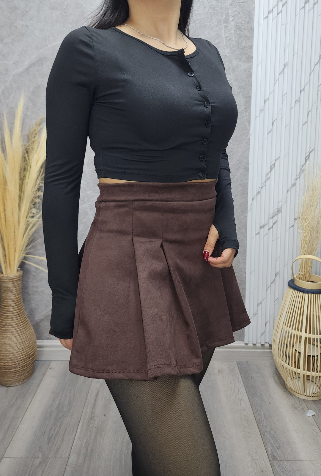 Falda short tableada Samy C - Standar - ibstore