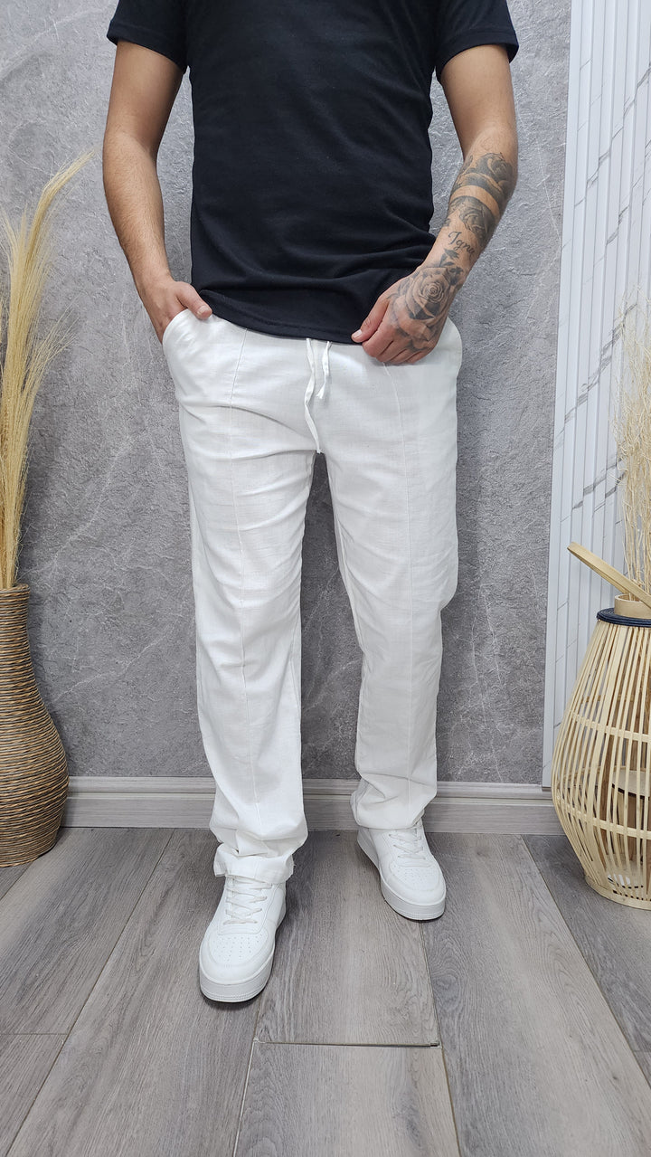 Pantalón Lino Blanco
