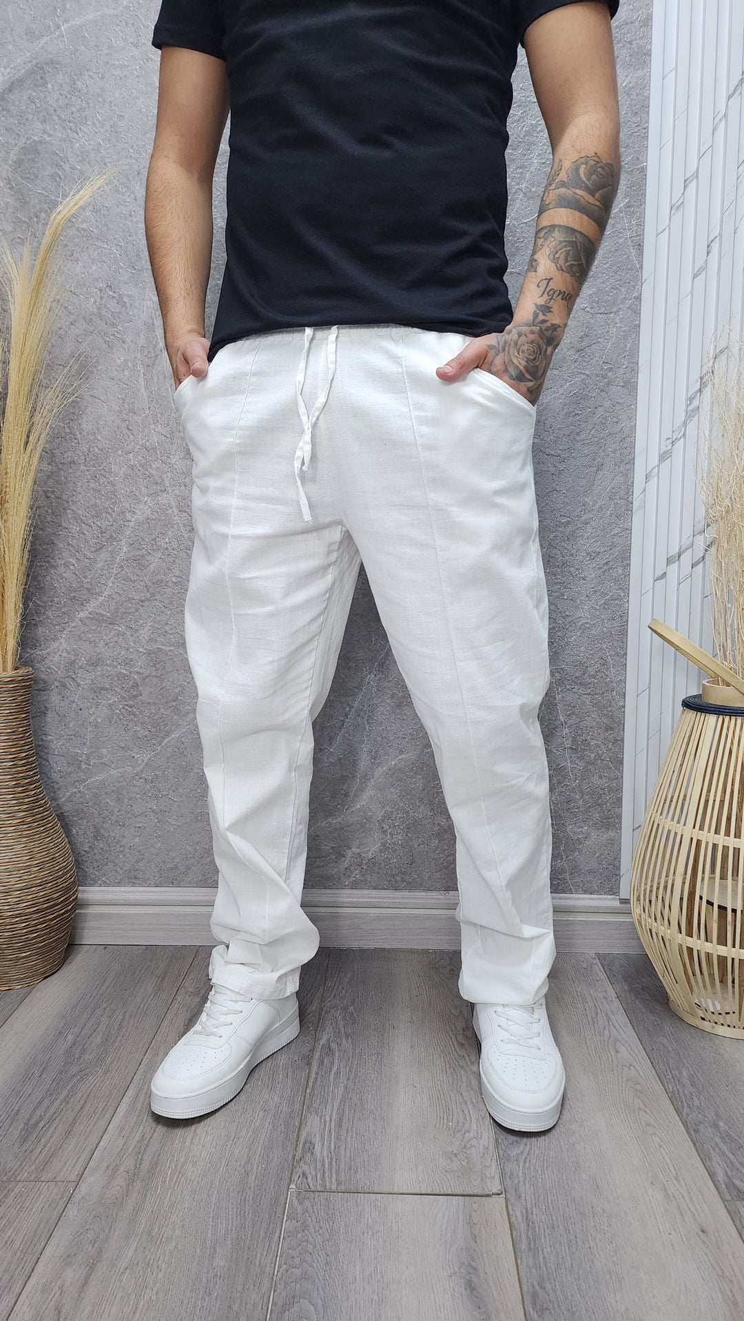 Pantalón Lino Blanco